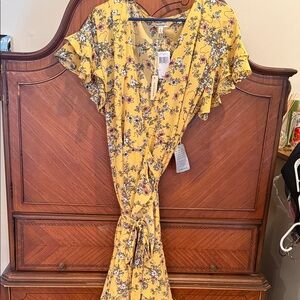 Max Studio Yellow Floral Dress